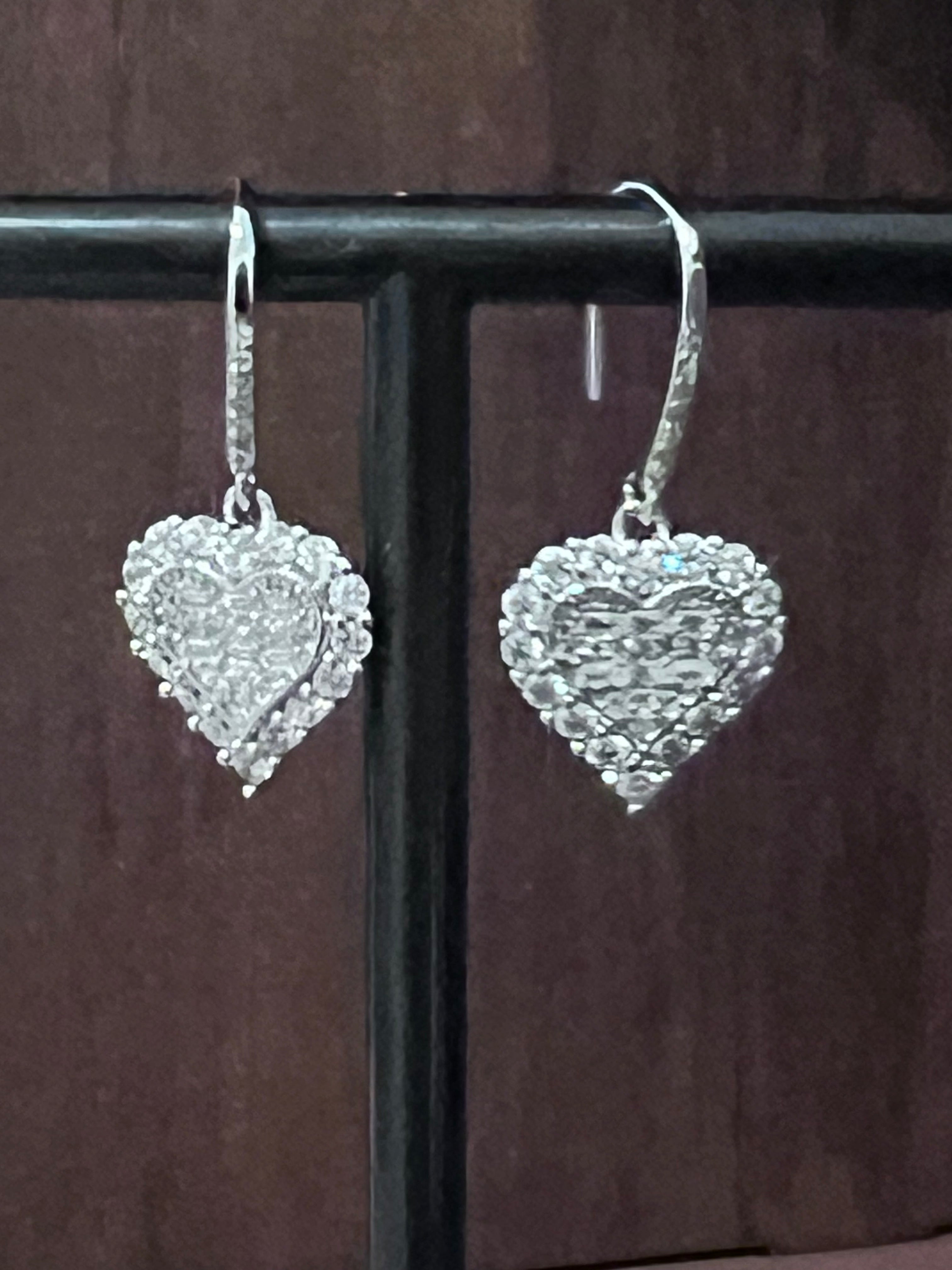 Hypoallergenic Lightweight Sterling Silver Earrings with Moissanite.