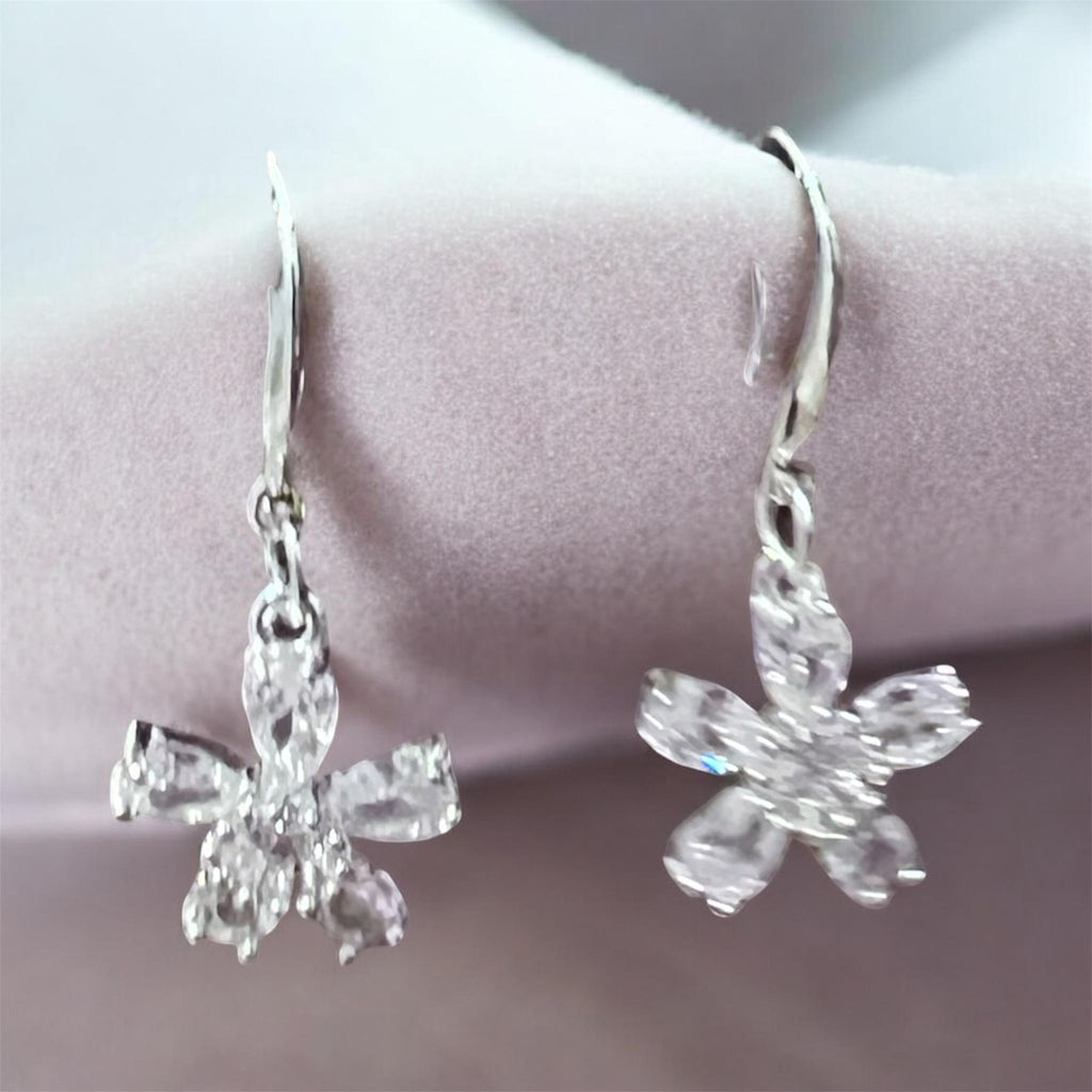 Hypoallergenic Lightweight Sterling Silver Earrings with Copper alloy Zircon