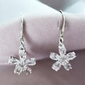 Hypoallergenic Lightweight Sterling Silver Earrings with Copper alloy Zircon