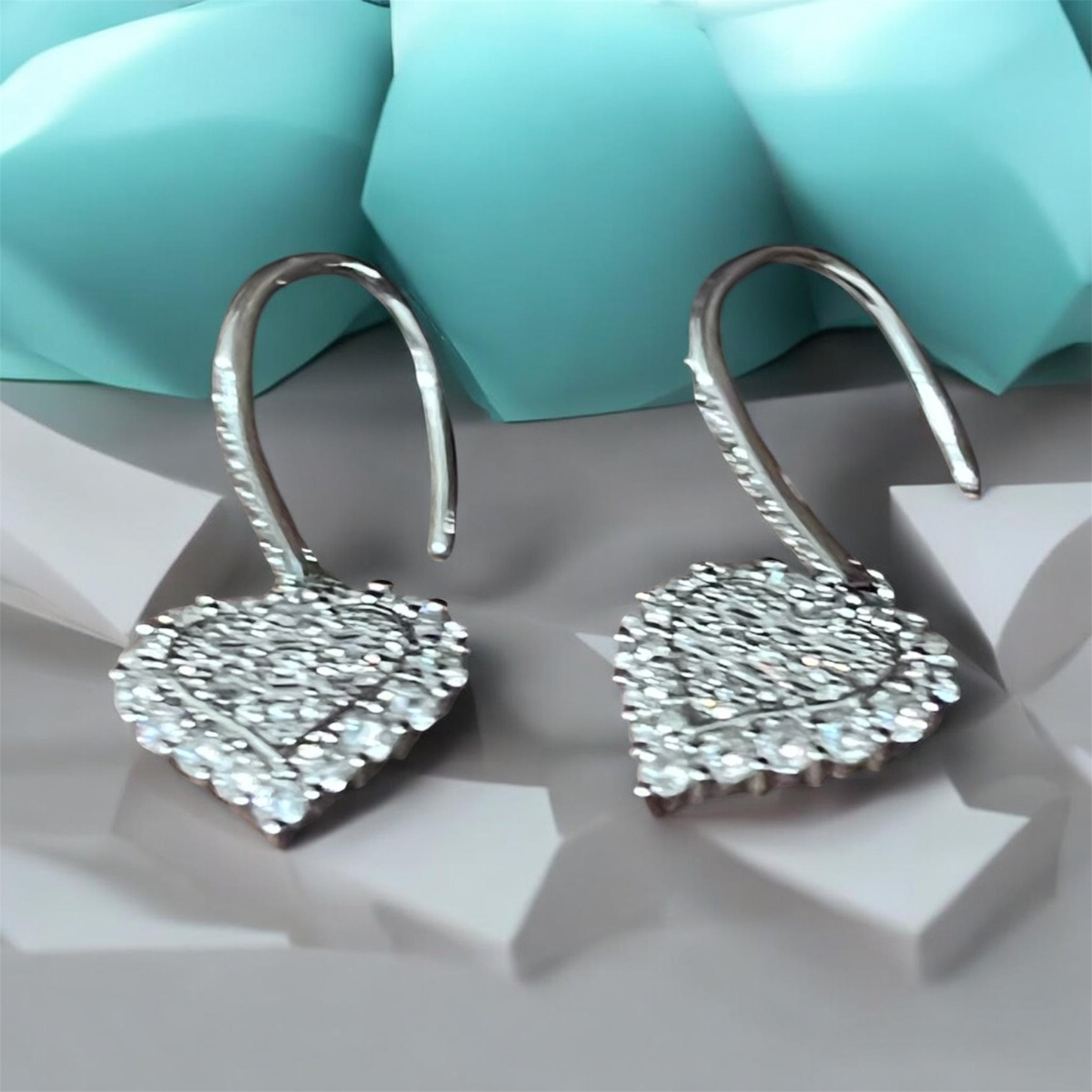 Hypoallergenic Lightweight Sterling Silver Earrings with Moissanite.