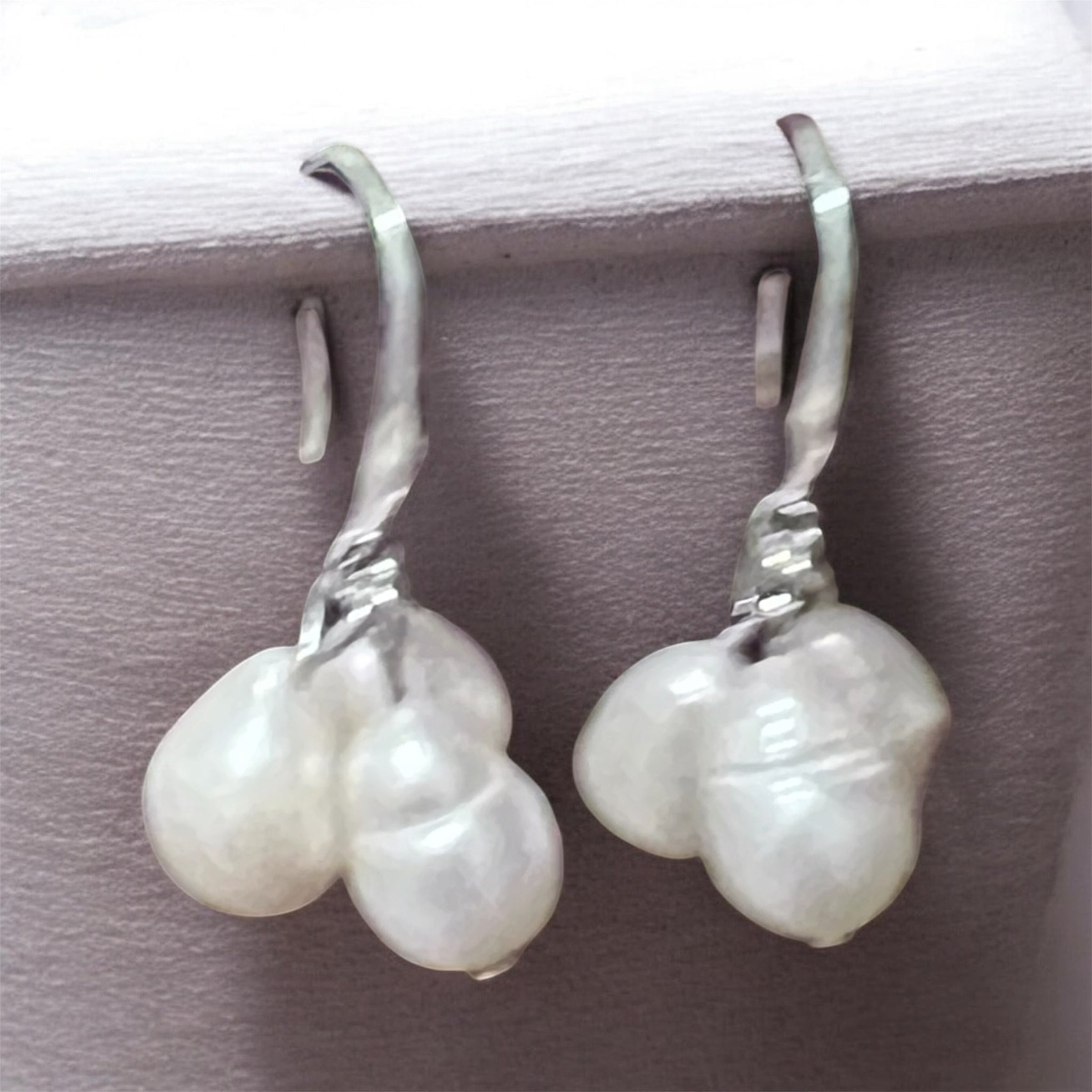 Hypoallergenic Lightweight Sterling Silver Earrings with Fresh Water Pearl Stainless Steel