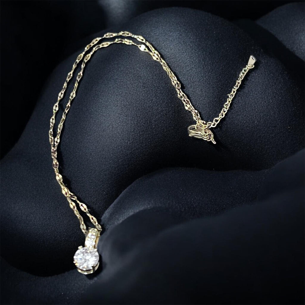 18K Gold Over 5K Gold with Mozambique Diamond