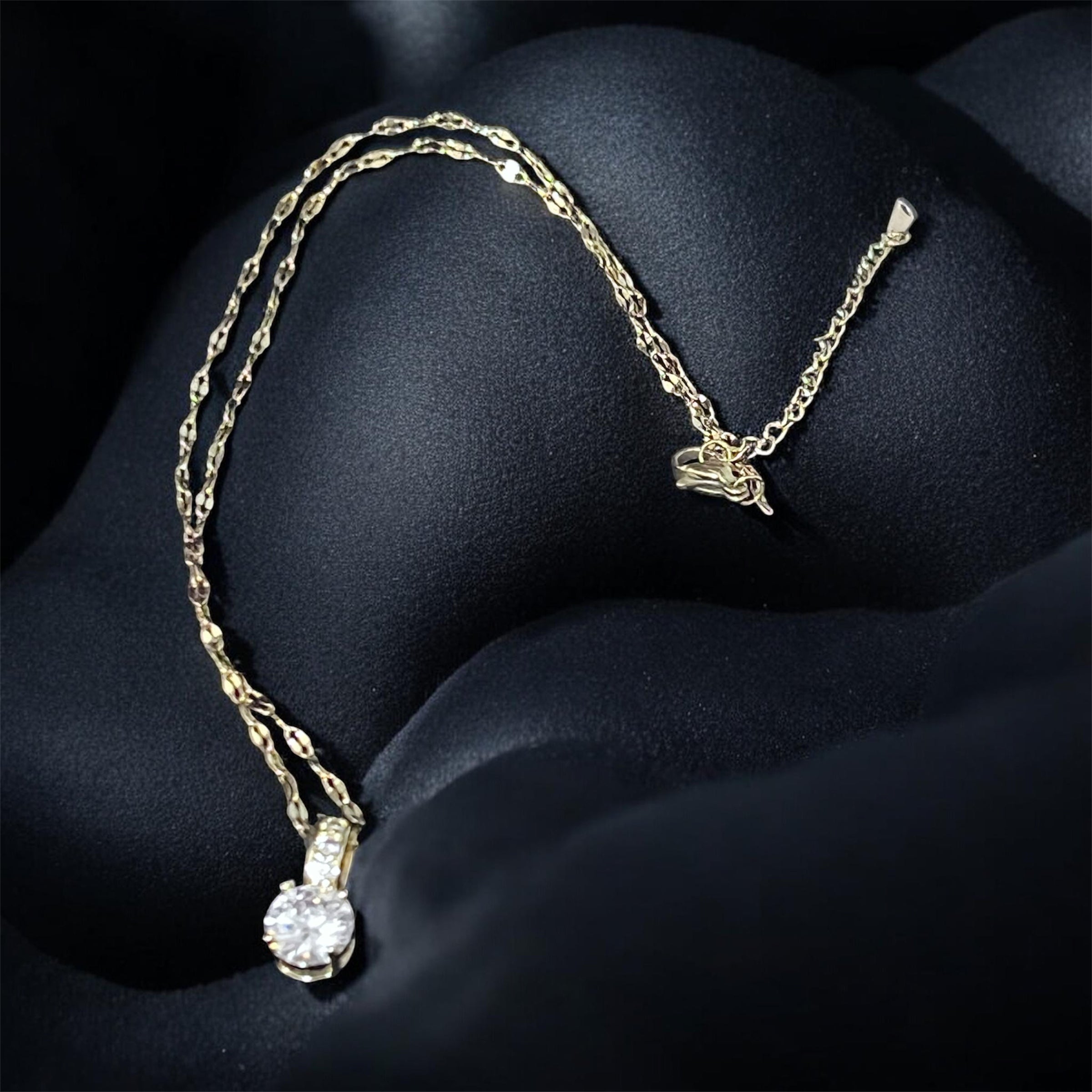 18K Gold Over 5K Gold with Mozambique Diamond