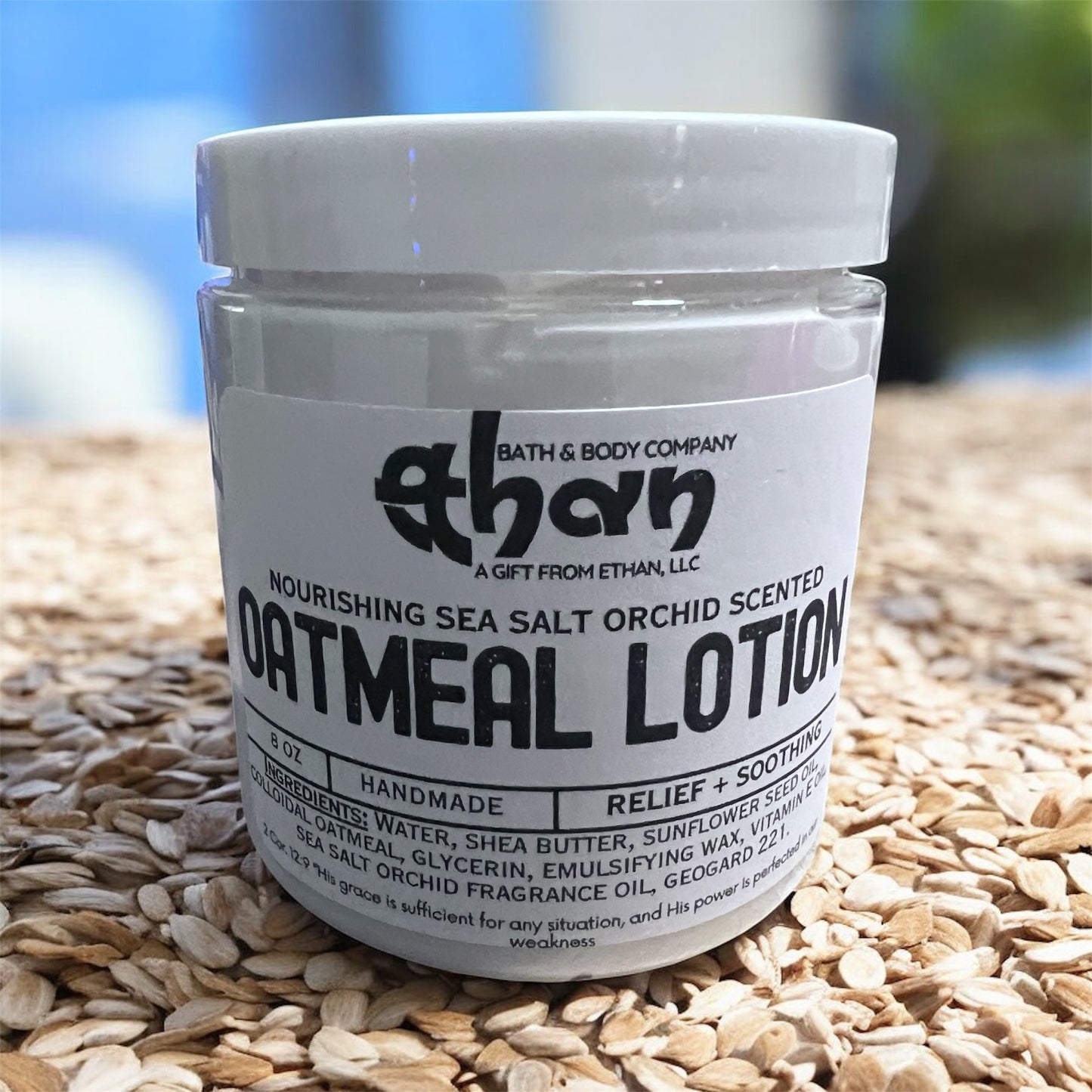 Sea Salt Orchid Oatmeal Lotion, itch relief lotion. Moisturizing and dry skin relief.