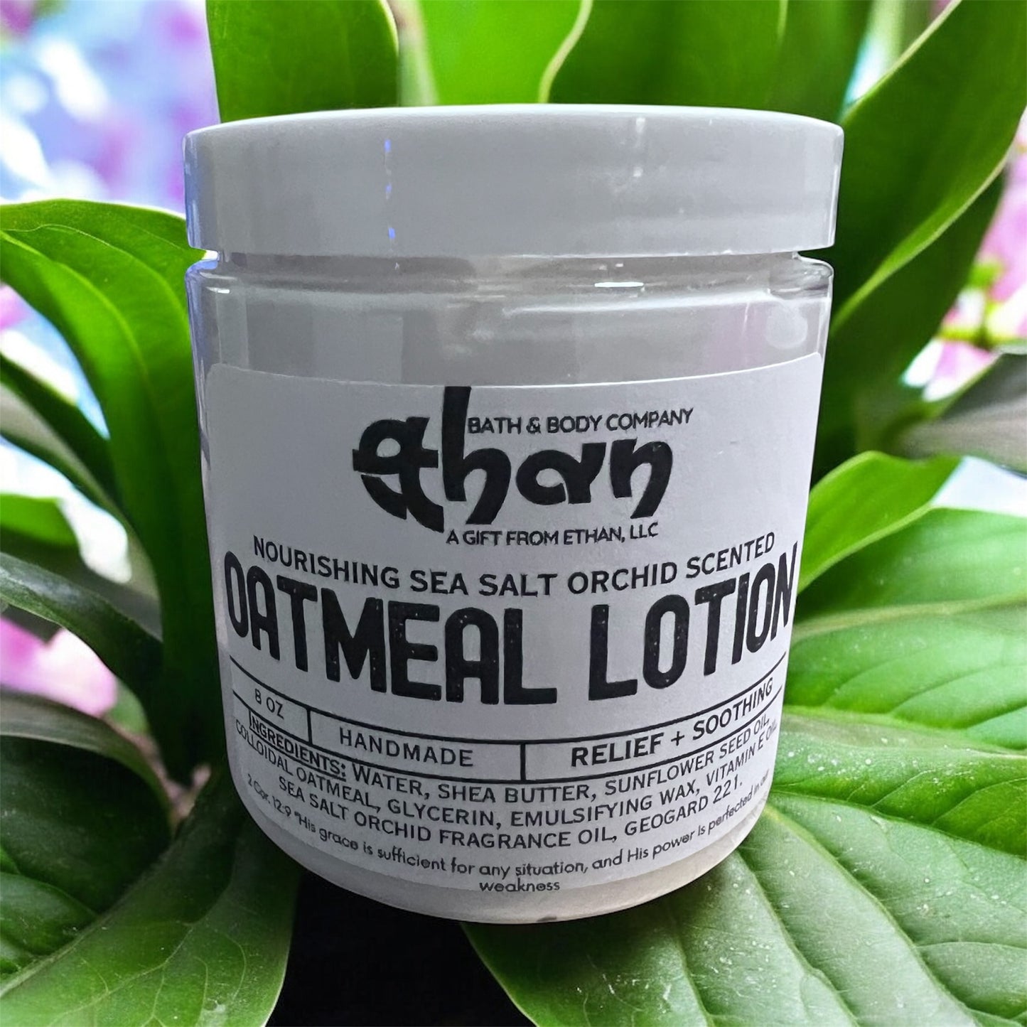 Sea Salt Orchid Oatmeal Lotion, itch relief lotion. Moisturizing and dry skin relief.