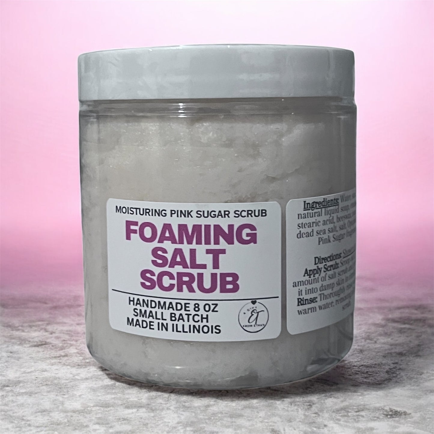 Pink Sugar Foaming Salt Scrub