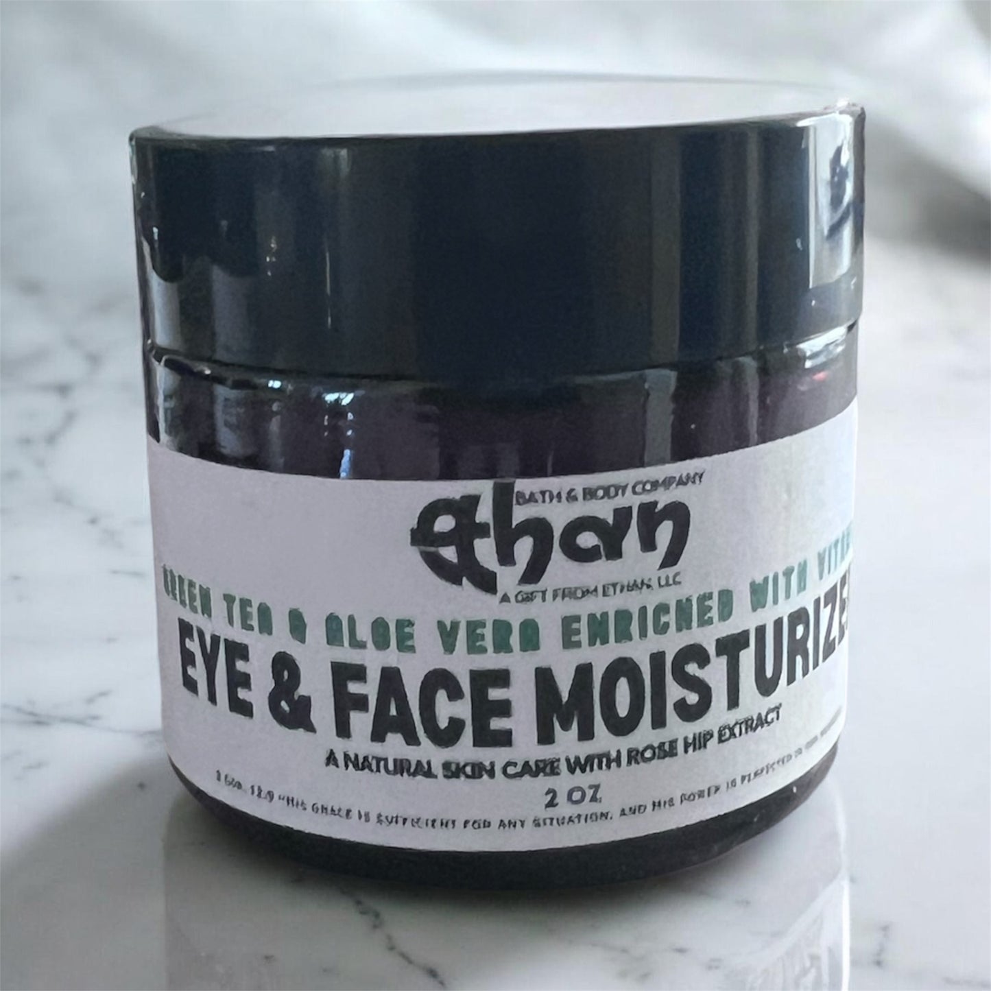 Non comogenic Eye & Face Moisturizer with Green Tea, Aloe Vera, Rose Hip Extracts and Vitamin E